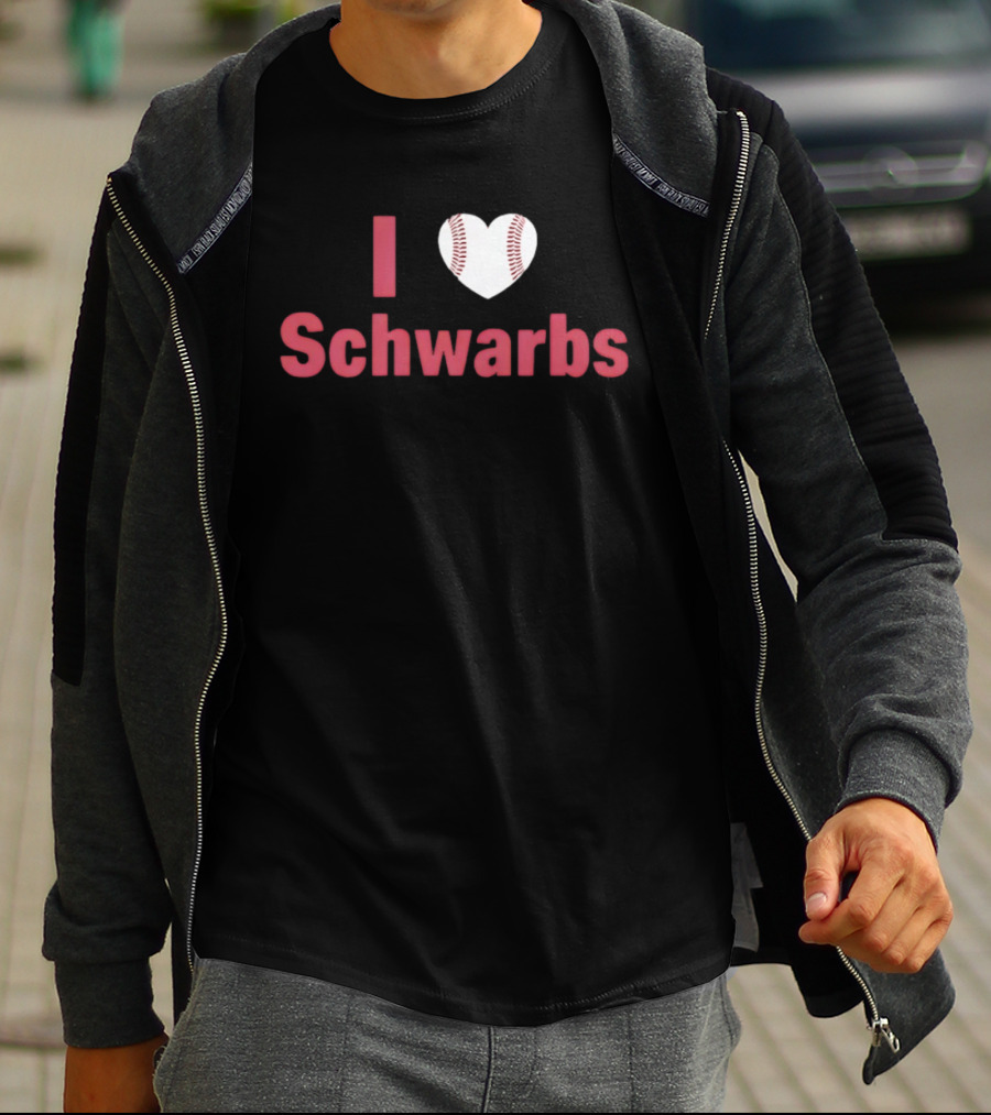 Philadelphia Phillies I Love Schwarbs Heart Baseball Kyle Schwarber MLB T-Shirt