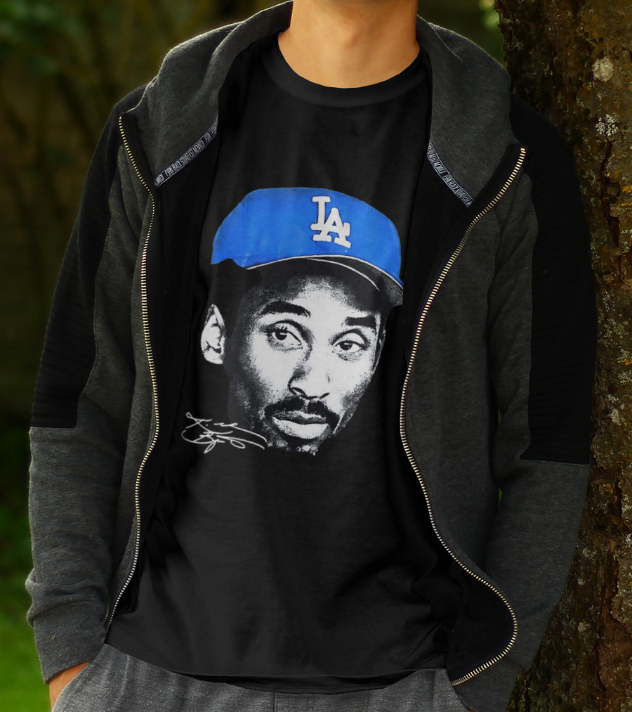 Kobe Bryant Iconic Los Angeles Dodgers LA Hat T-Shirt