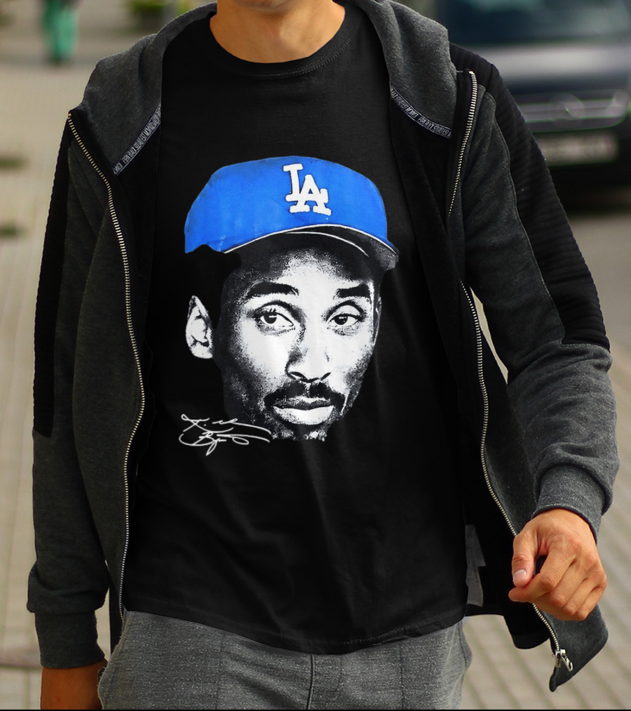 Kobe Bryant Iconic Los Angeles Dodgers LA Hat T-Shirt