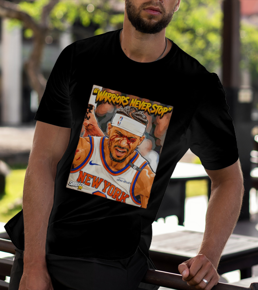 New York Knicks Josh Hart Warriors Never Stop Abu Dhabi Experience T-Shirt