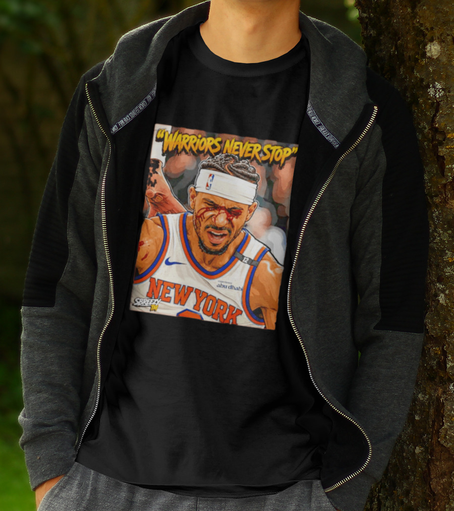 New York Knicks Josh Hart Warriors Never Stop Abu Dhabi Experience T-Shirt
