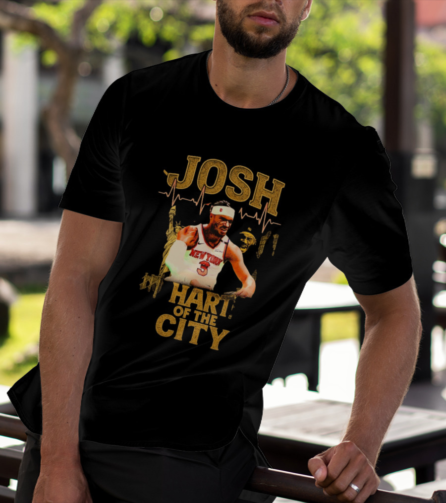 Josh Hart New York Knicks Statue Of Liberty City T-Shirt