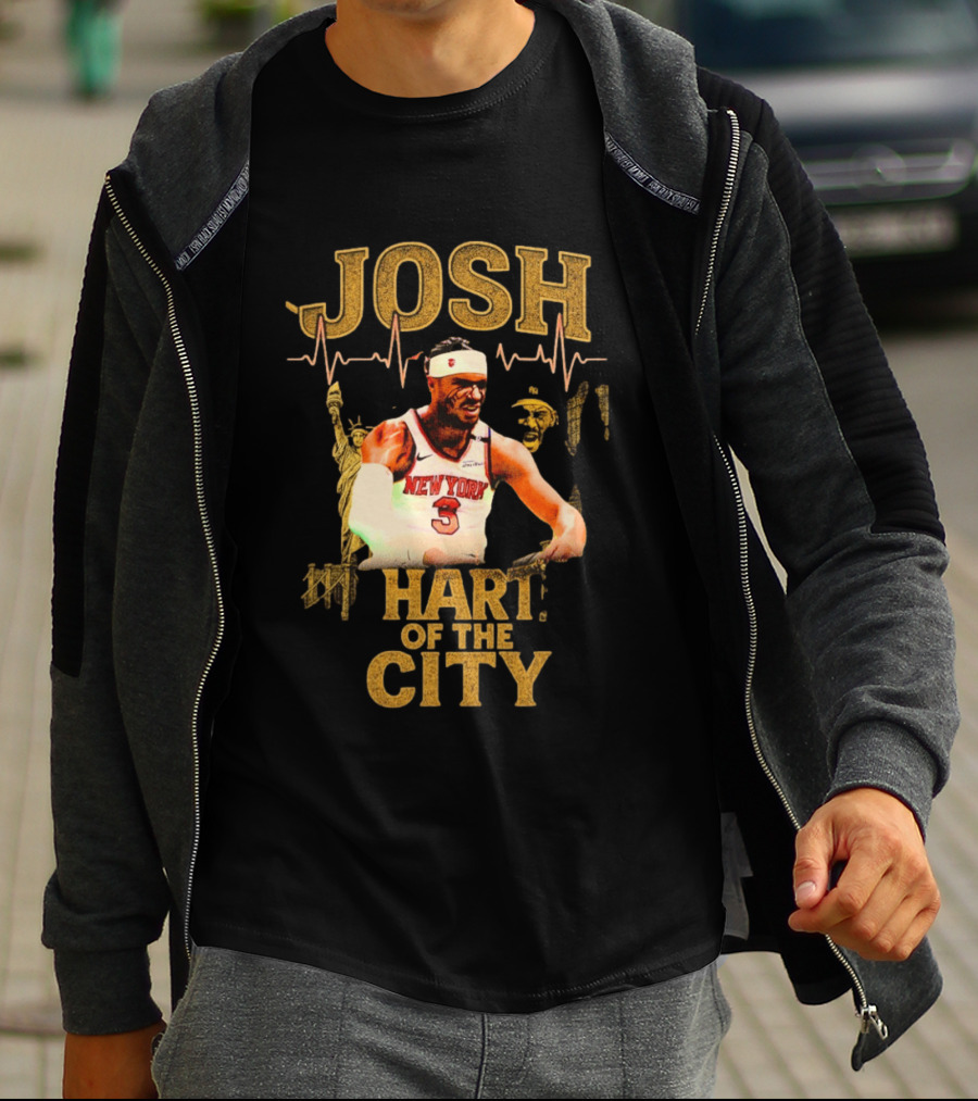 Josh Hart New York Knicks Statue Of Liberty City T-Shirt