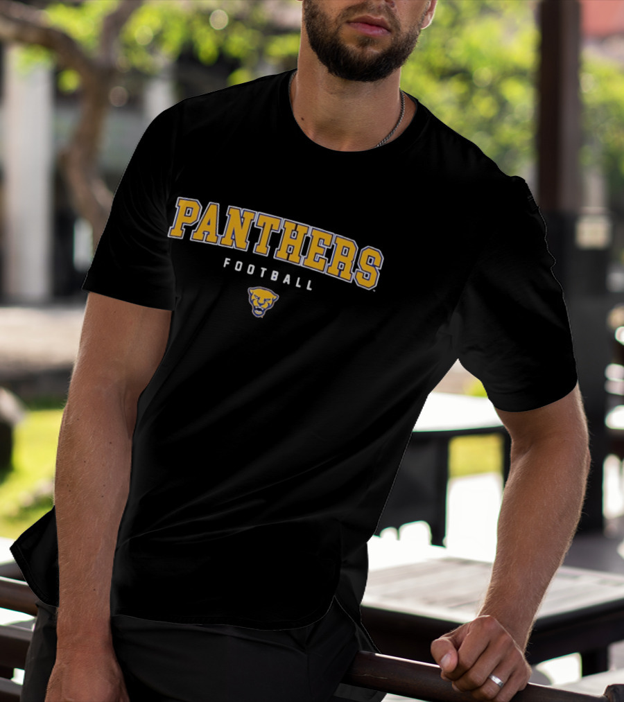 Panthers Football Blue Gold Panther Head T-Shirt
