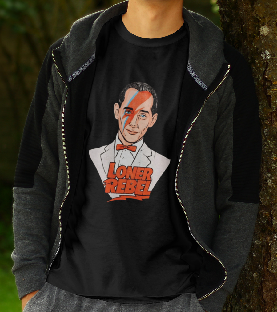 Pee Wee Herman David Bowie Aladdin Sane Loner Rebel Mashup Pop Culture T-Shirt