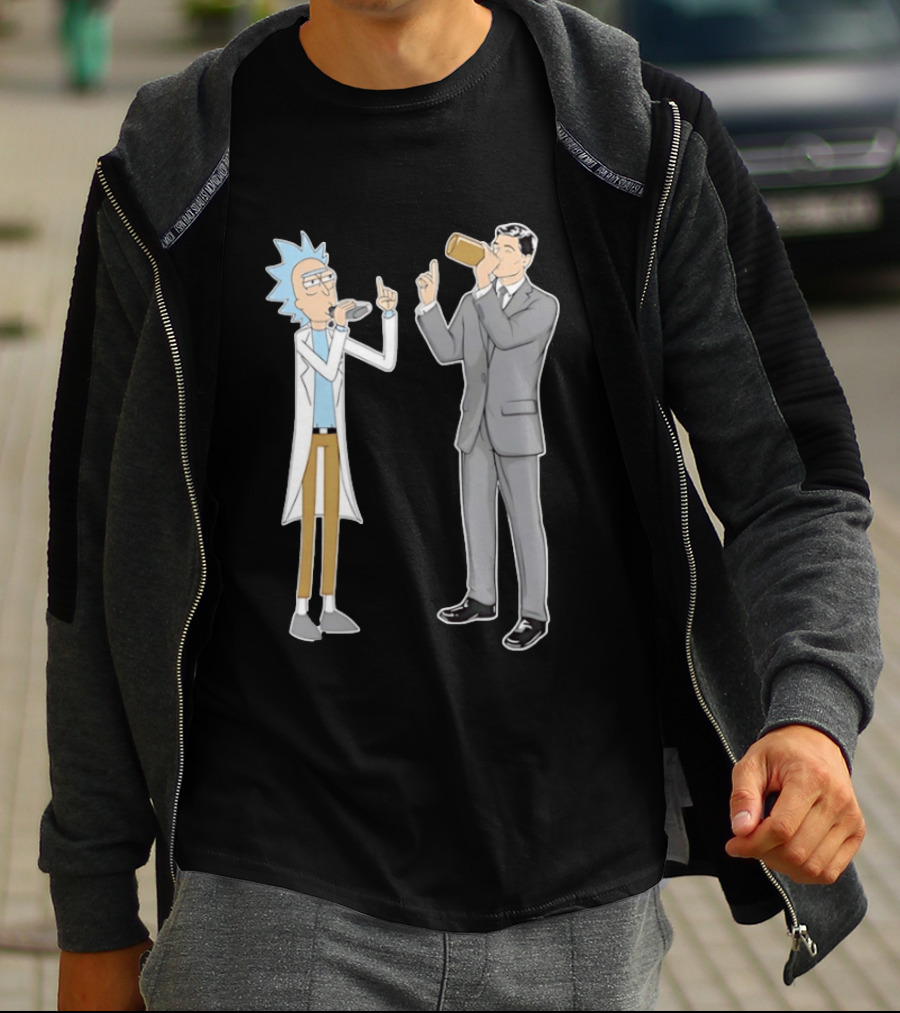 Rick Sanchez And Sterling Archer Drinking T-Shirt