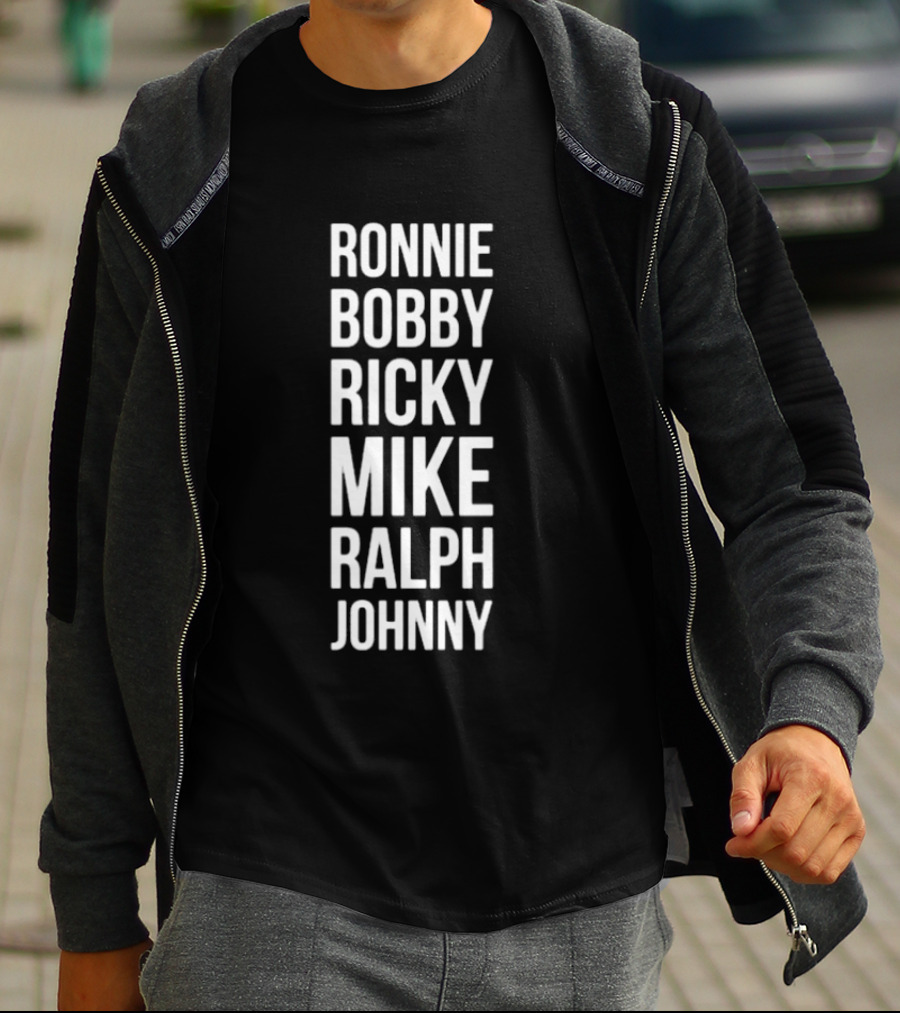Ronnie Bobby Ricky Mike Ralph And Johnny New Edition Members Retro 80s HIP HOP Streetwear T-Shirt
