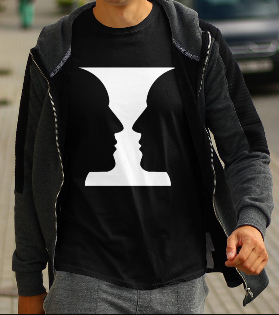 Rubin Vase Optical Illusion Cognitive Psychology Face Perception T-Shirt