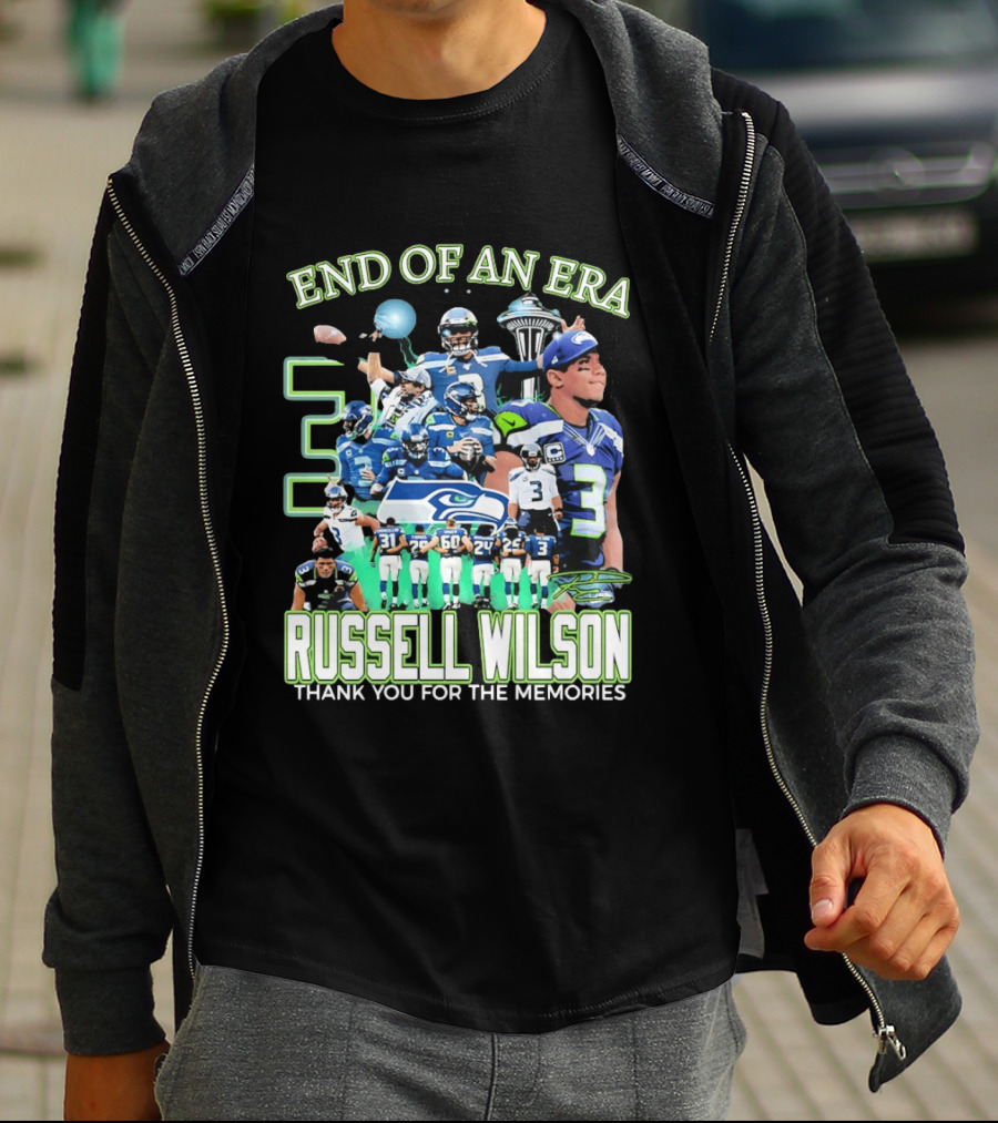 Russell Wilson Seattle Seahawks End Of An Era Thank You For The Memories T-Shirt