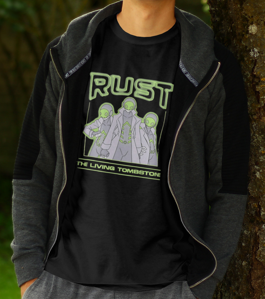 Rust The Living Tombstone Futuristic Sci Fi Characters Music Band T-Shirt