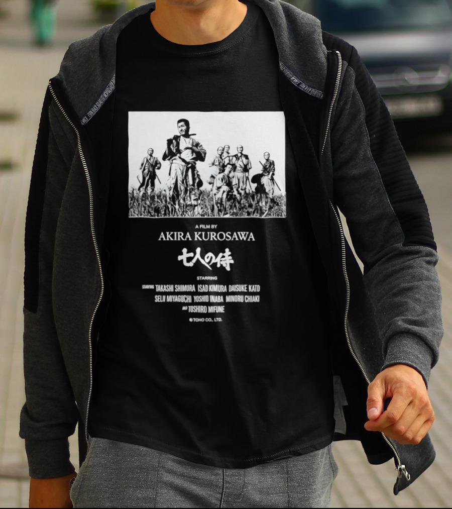Seven Samurai Akira Kurosawa Takashi Shimura Isao Kimura Daisuke Kato Classic Film T-Shirt