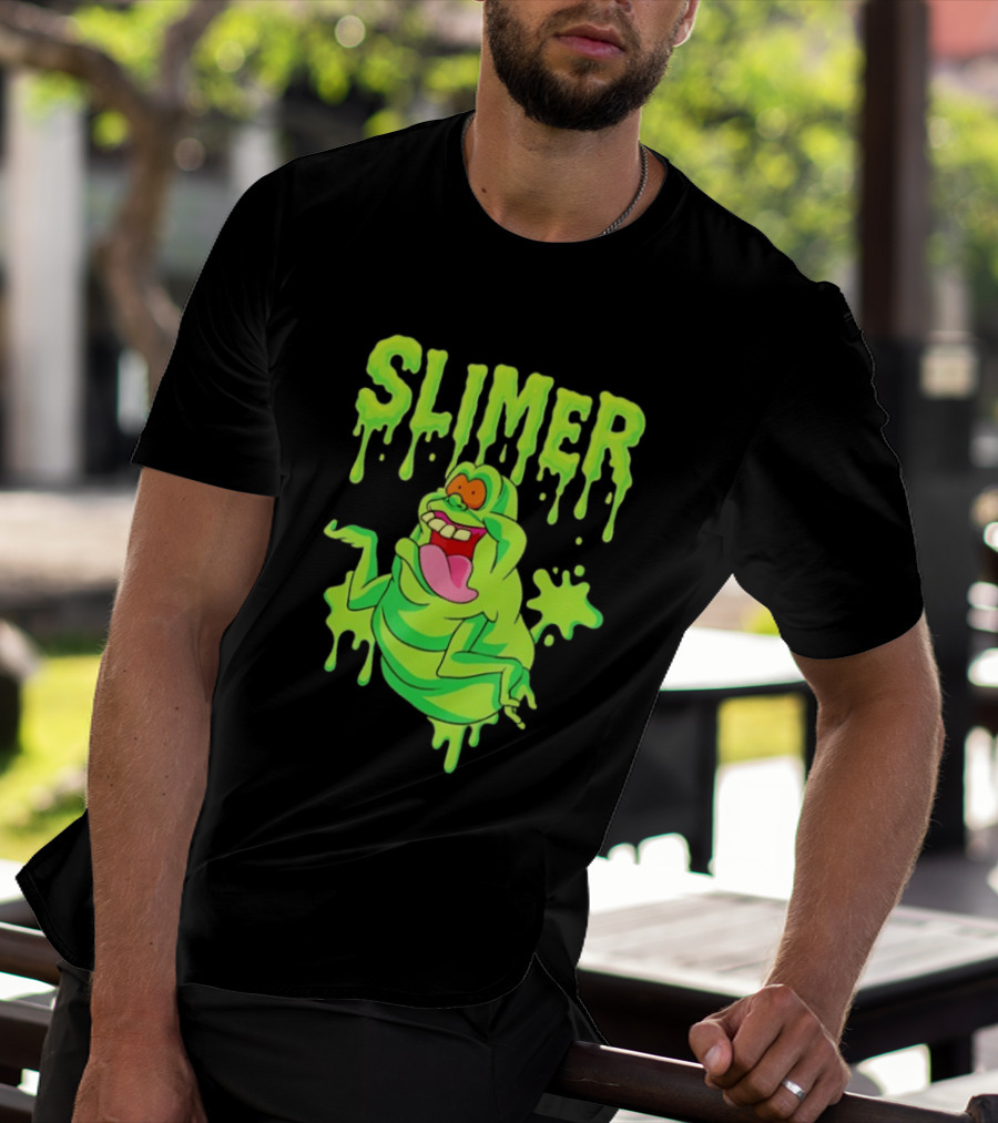 Ghostbusters Slimer Green Ectoplasm Dripping Slime T-Shirt