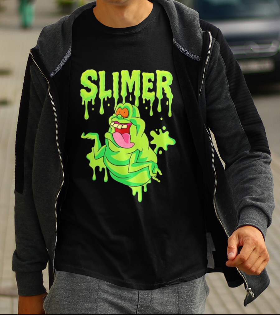 Ghostbusters Slimer Green Ectoplasm Dripping Slime T-Shirt