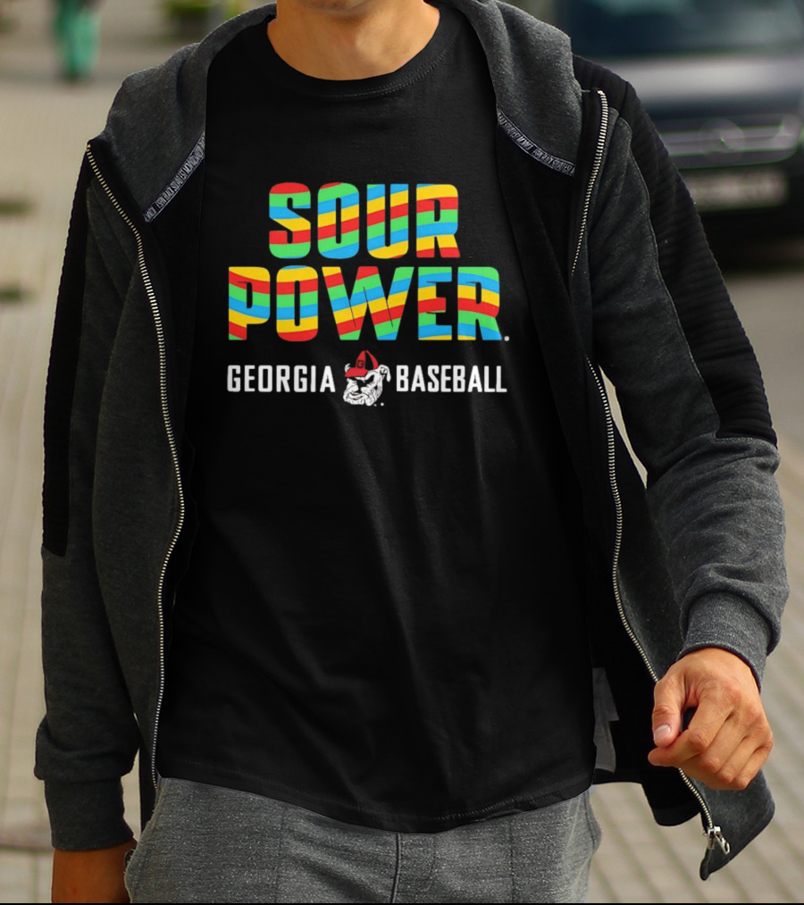 Sour Power Georgia Baseball Bulldog Candy T-Shirt