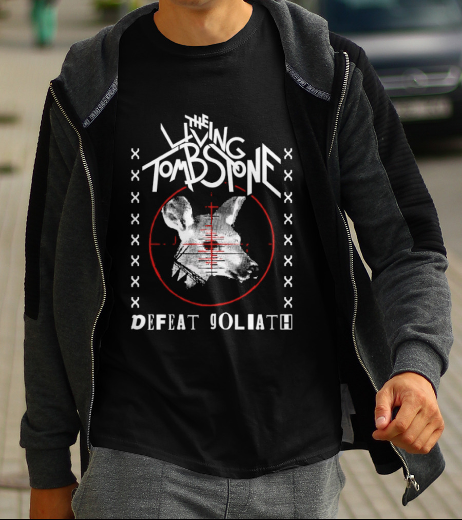The Living Tombstone Defeat Goliath Animal Target Red Crosshair Sight T-Shirt
