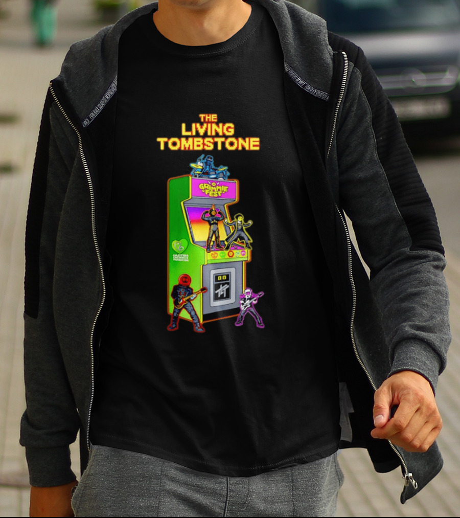 The Living Tombstone Grimmie Fest Christina Grimmie Foundation Arcade Cabinet T-Shirt