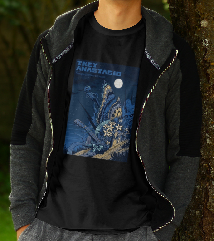 Trey Anastasio Colorado Symphony Orchestra Red Rocks Amphitheatre Moonlit Performance June 7 2026 T-Shirt