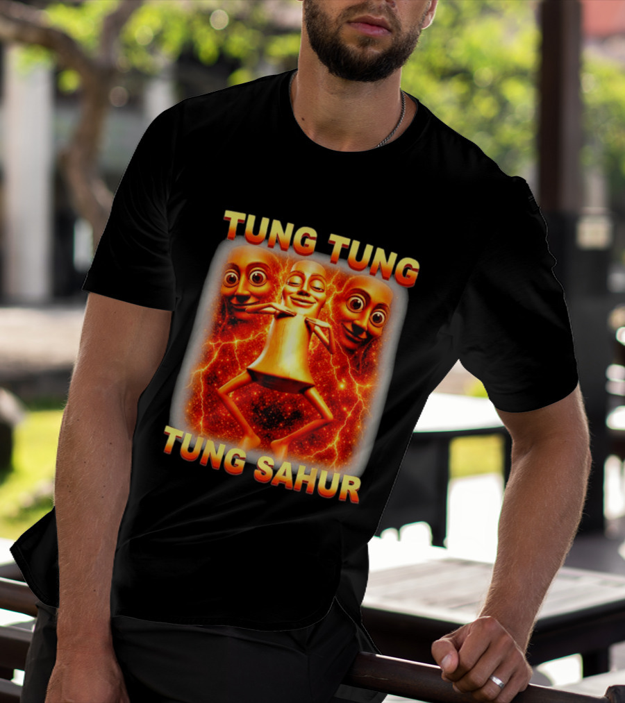 Tung Tung Tung Sahur Meme Brainrot Viral Image T-Shirt