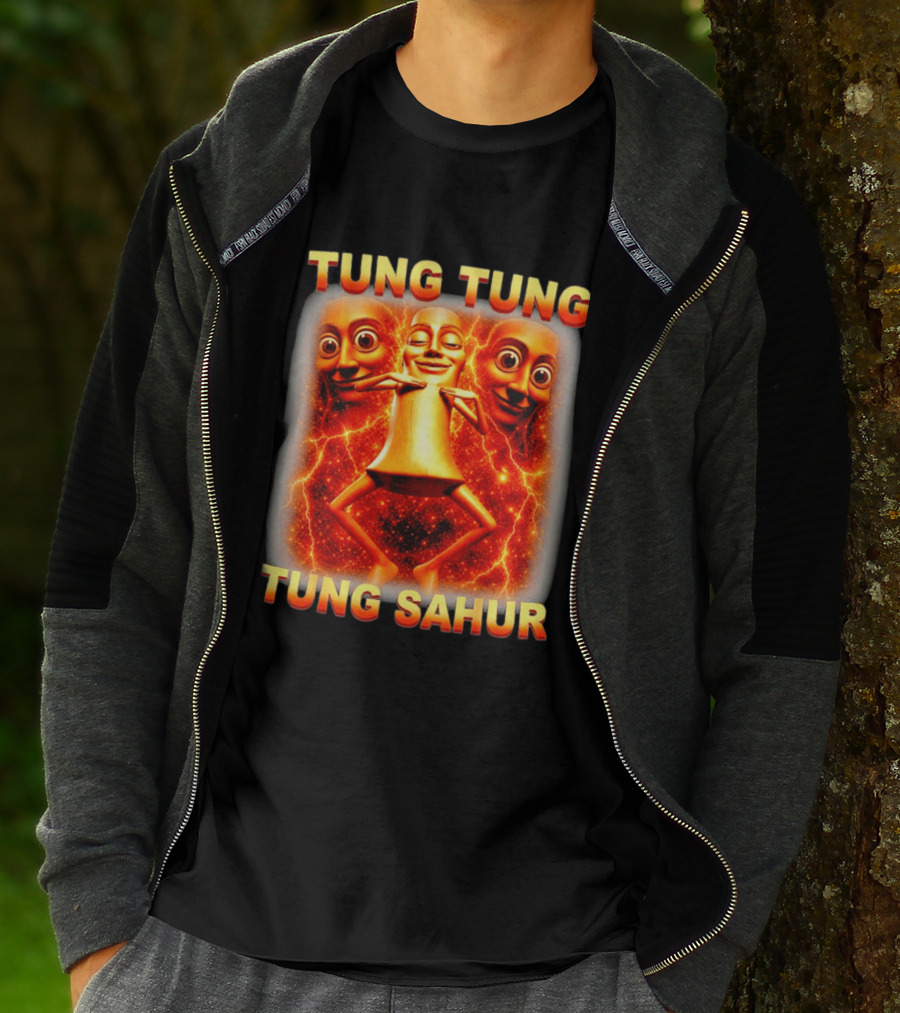 Tung Tung Tung Sahur Meme Brainrot Viral Image T-Shirt