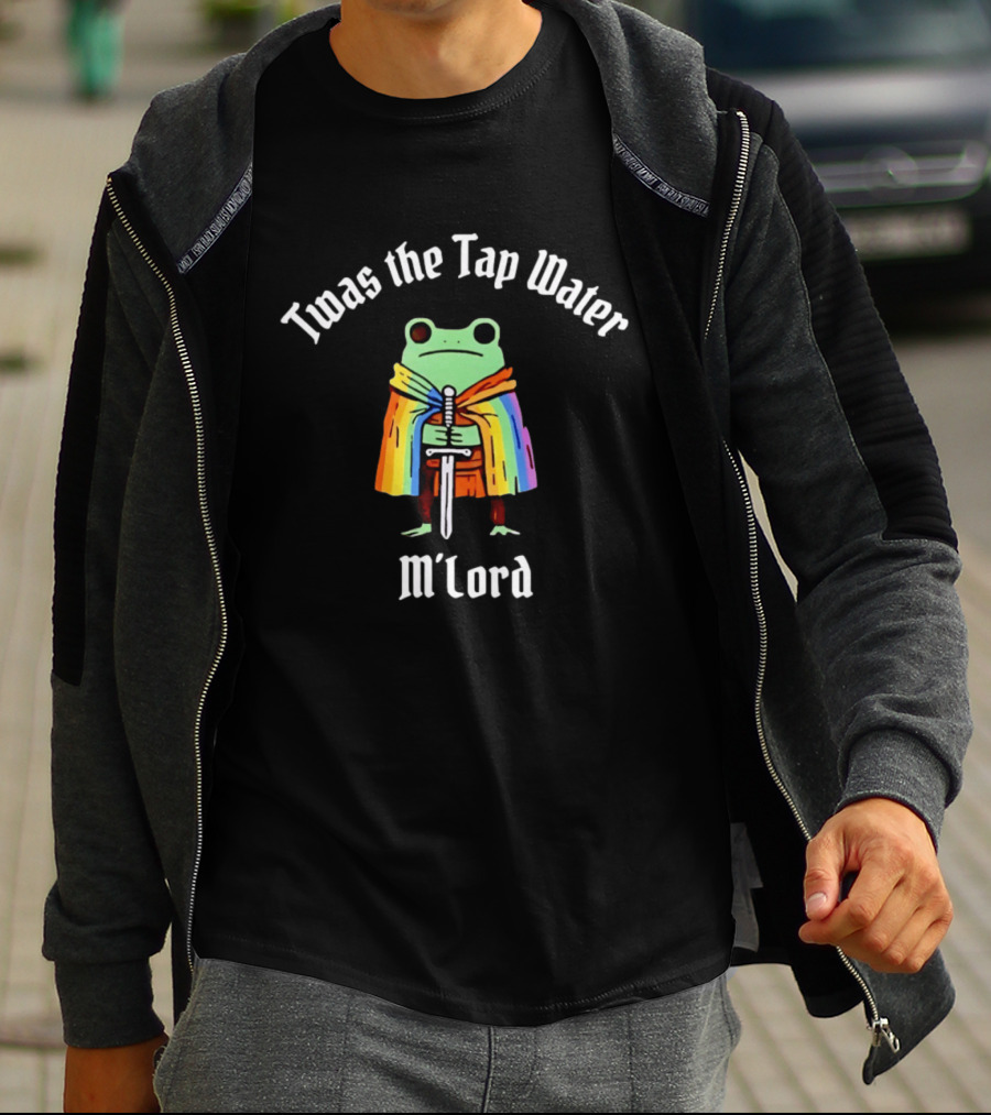 Twas The Tap Water M Lord Frog Knight Rainbow Cape Pride T-Shirt