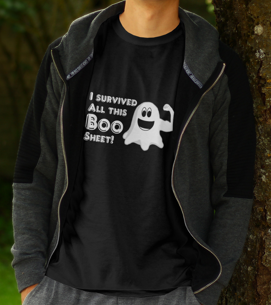 I Survived All This Boo Sheet Ghost Humor T-Shirt