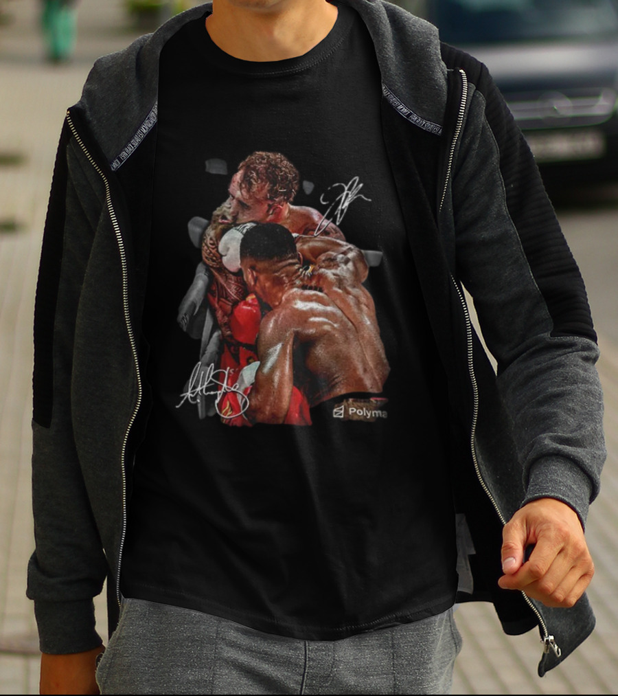 Anthony Joshua KO Jake Paul Signature Moment With Autographs T-Shirt
