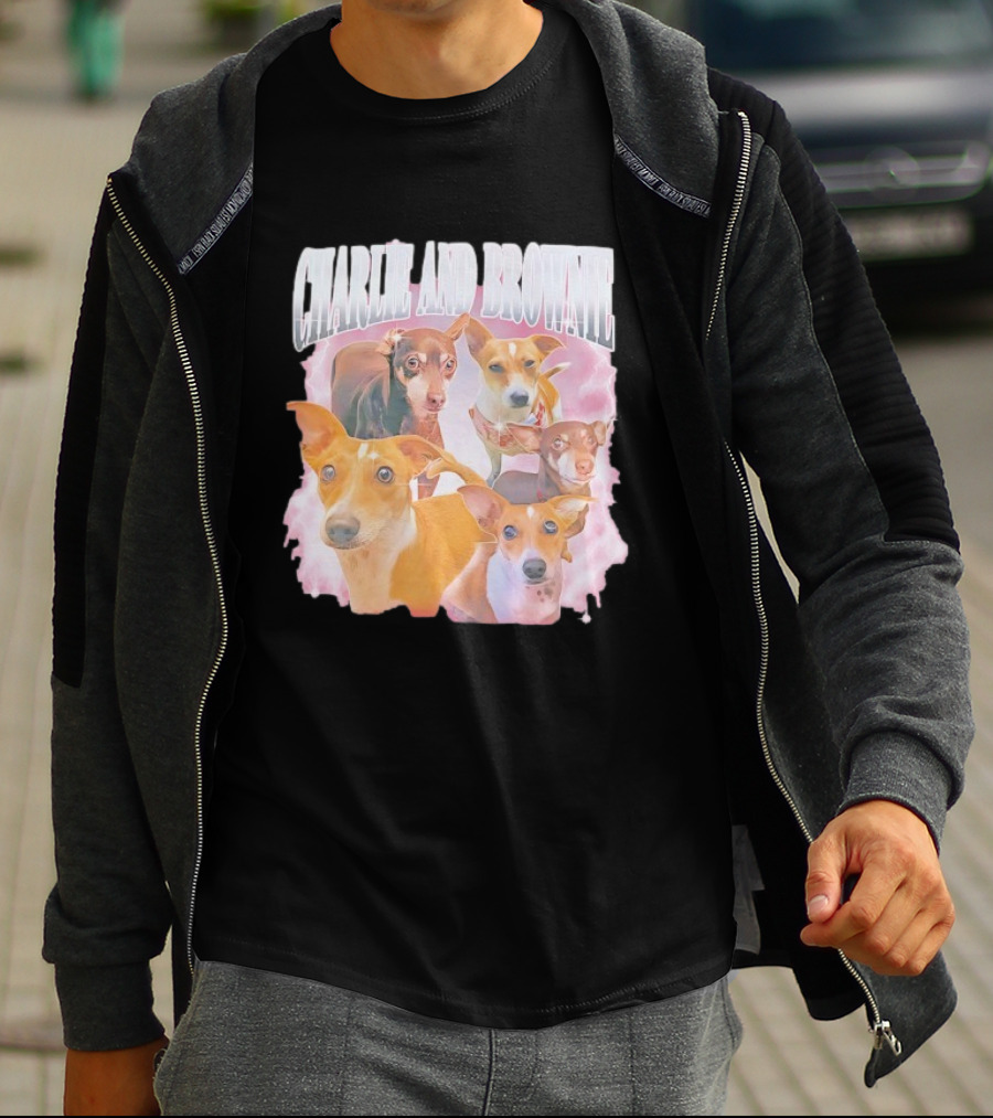 Charlie And Brownie Cute Dog Compilation T-Shirt