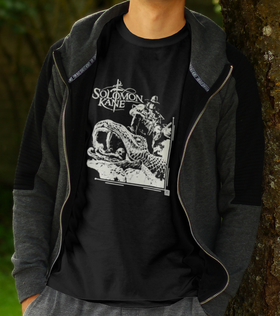 Solomon Kane The Serpent Ring Illustration With Adventure Scene T-Shirt