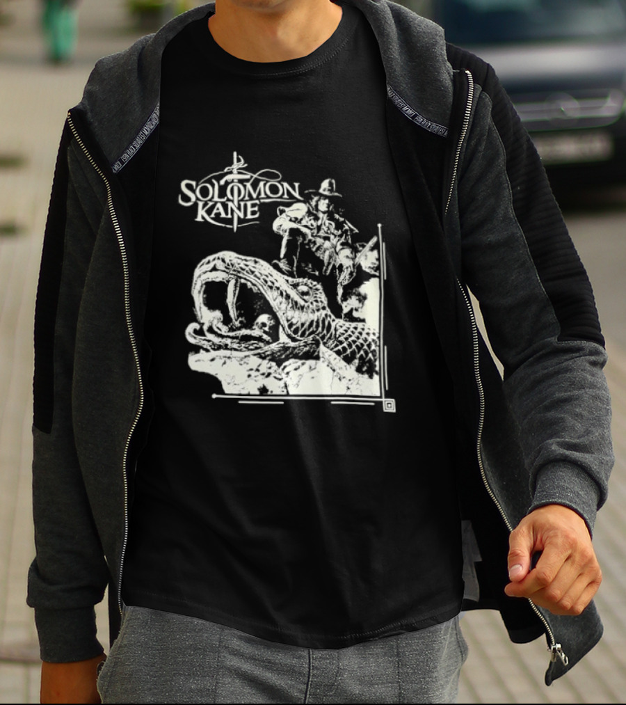 Solomon Kane The Serpent Ring Illustration With Adventure Scene T-Shirt