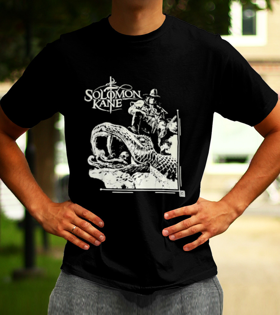 Solomon Kane The Serpent Ring Illustration With Adventure Scene T-Shirt