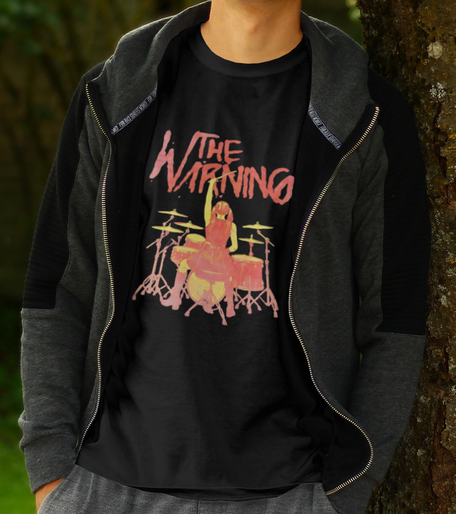The Warning Band Vintage Drummer Silhouette Music Fans T-Shirt