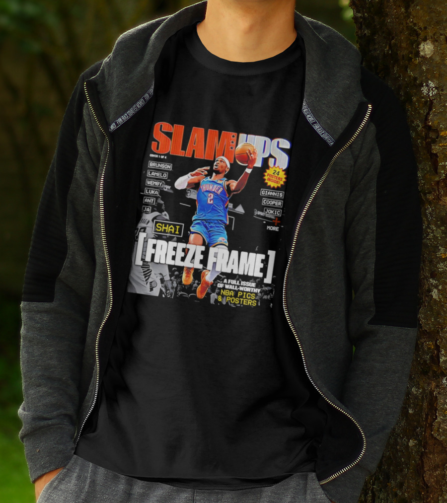SLAM Ups Shai Gilgeous Alexander Freeze Frame Thunder NBA Picks S T-Shirt