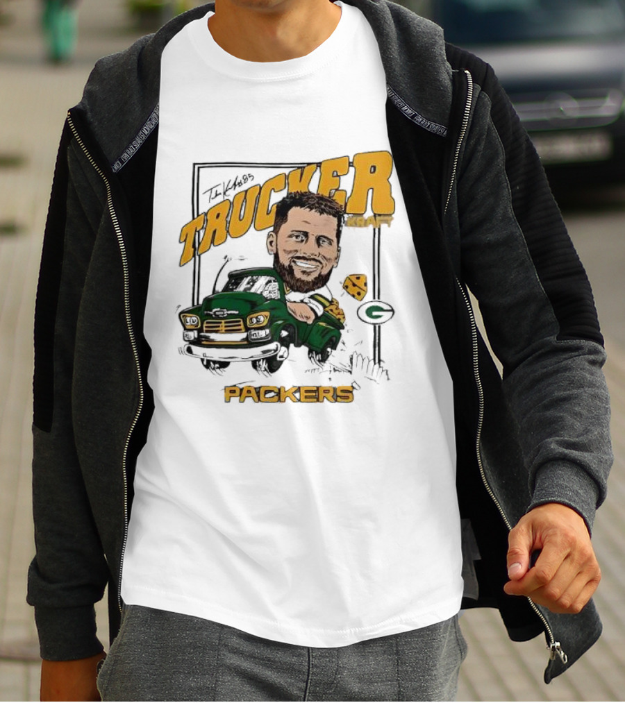 Green Bay Packers Trucker Kraft Cartoon Graphic T-Shirt
