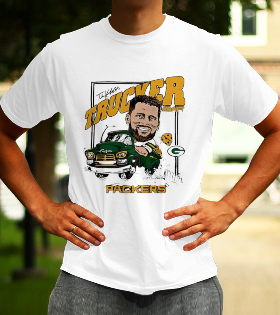 Green Bay Packers Trucker Kraft Cartoon Graphic T-Shirt