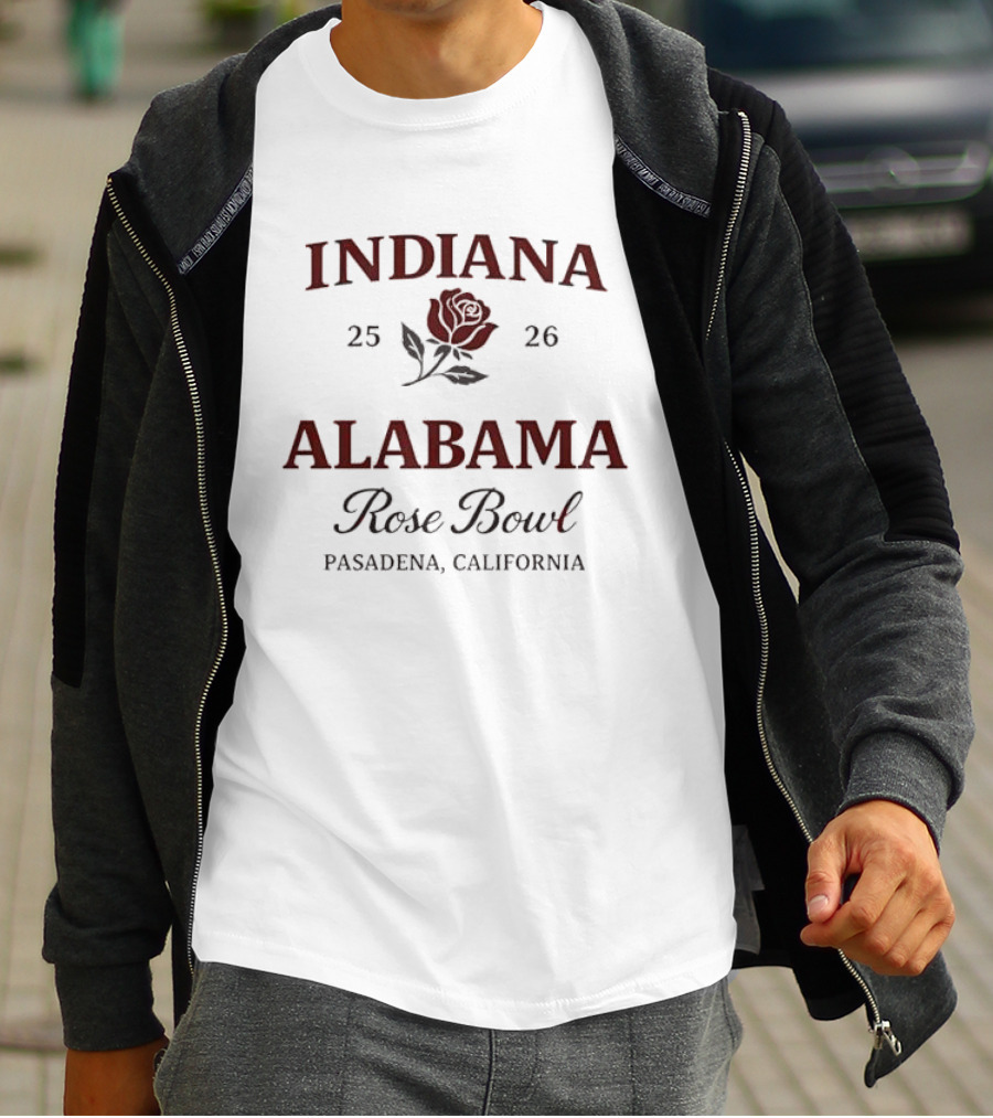 Indiana Alabama Rose Bowl Pasadena 2025-2026 T-Shirt