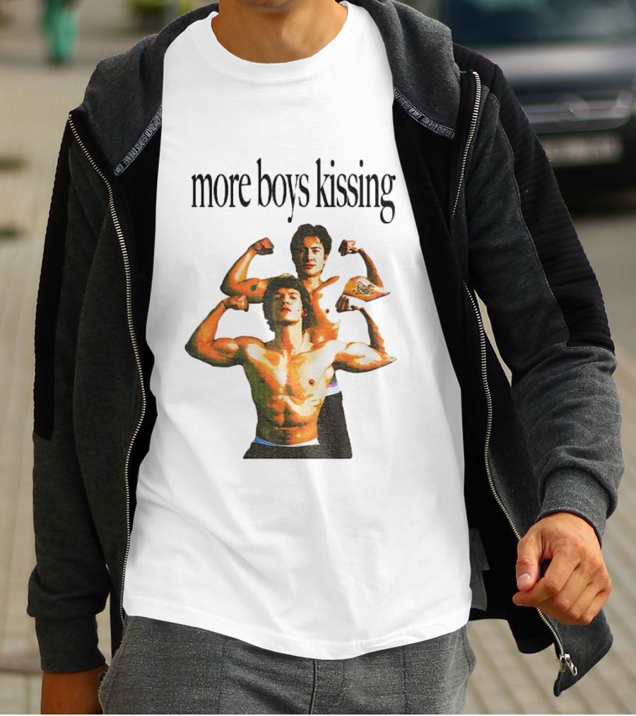 Heated Rivalry More Boys Kissing Muscle Flexing Duo T-Shirt