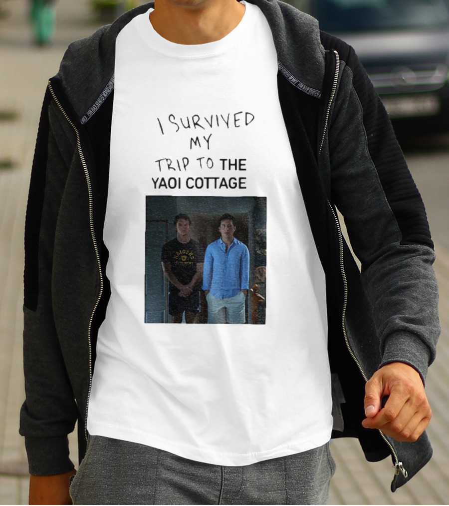 I Survived My Trip To The Yaoi Cottage Heated Rivalry Cottagecore LGBTQ+ Comedy Series T-Shirt