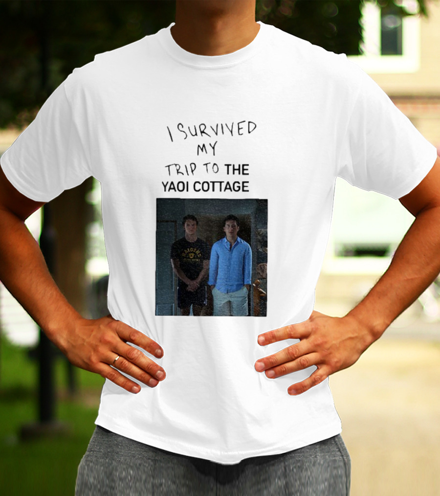 I Survived My Trip To The Yaoi Cottage Heated Rivalry Cottagecore LGBTQ+ Comedy Series T-Shirt