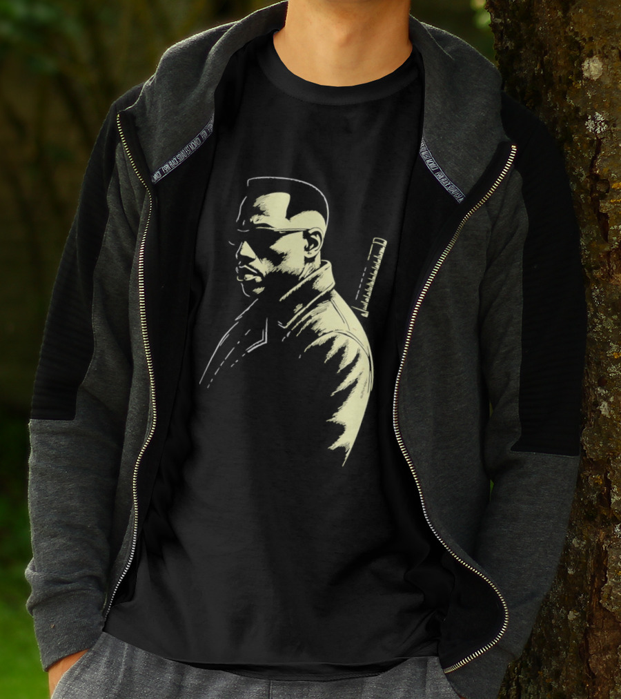 Blade Wesley Snipes Vampire Hunter Classic Samurai Sword T-Shirt