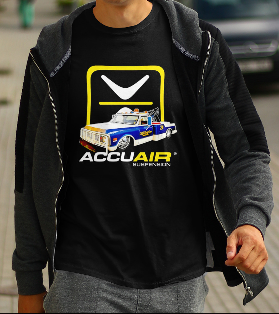 AccuAir Suspension Chevrolet C10 Tow Truck Clife Body Shop T-Shirt