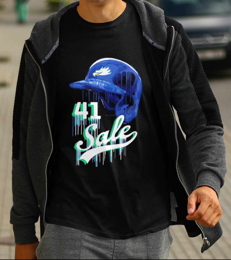 Chris Sale 41 Florida Gulf Coast Eagles Baseball Helmet T-Shirt