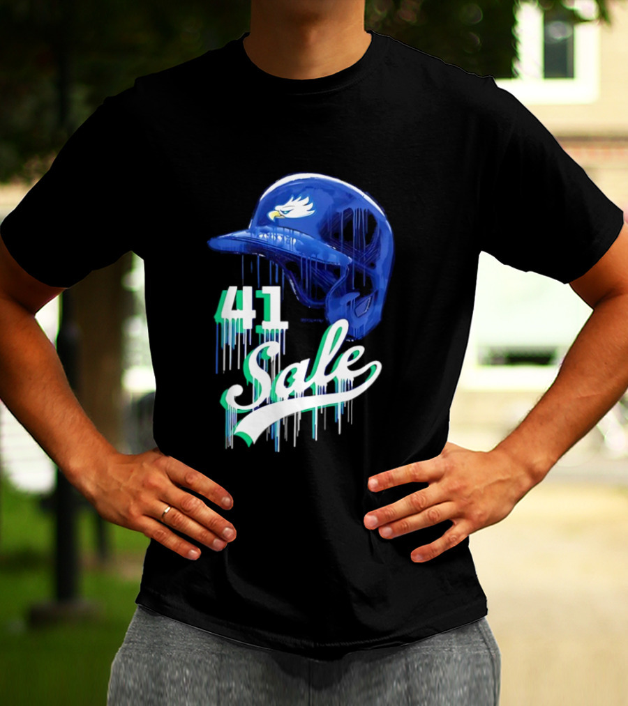 Chris Sale 41 Florida Gulf Coast Eagles Baseball Helmet T-Shirt