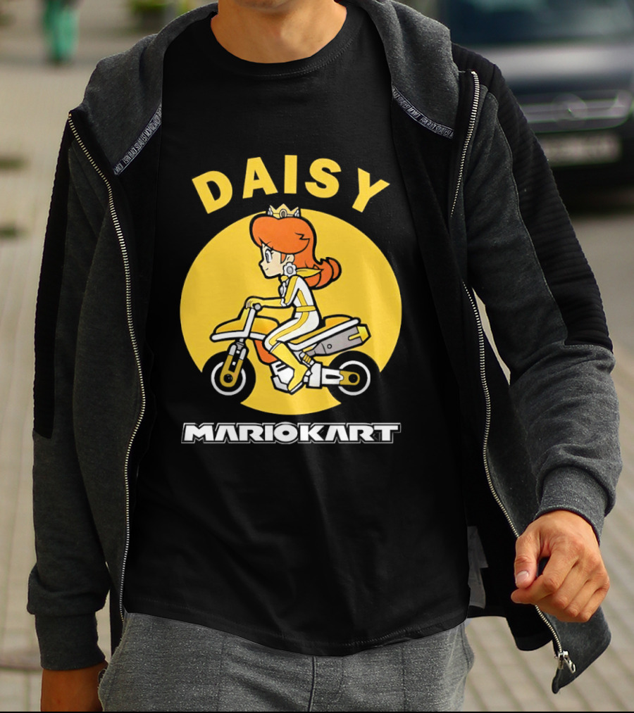 Daisy Mario Kart Motorcycle Rider T-Shirt
