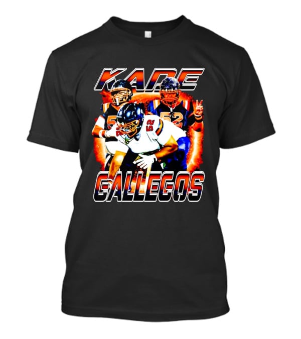 Kade Gallegos 52 Chicago Bears Football T-Shirt