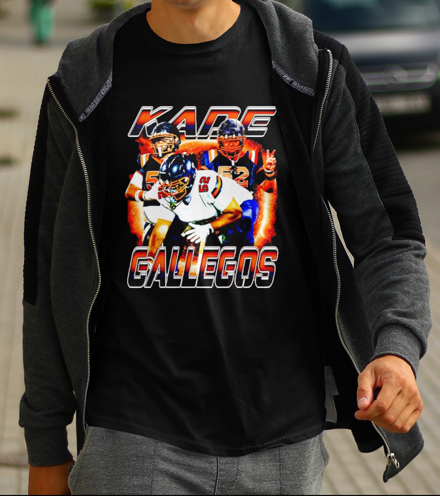 Kade Gallegos 52 Chicago Bears Football T-Shirt