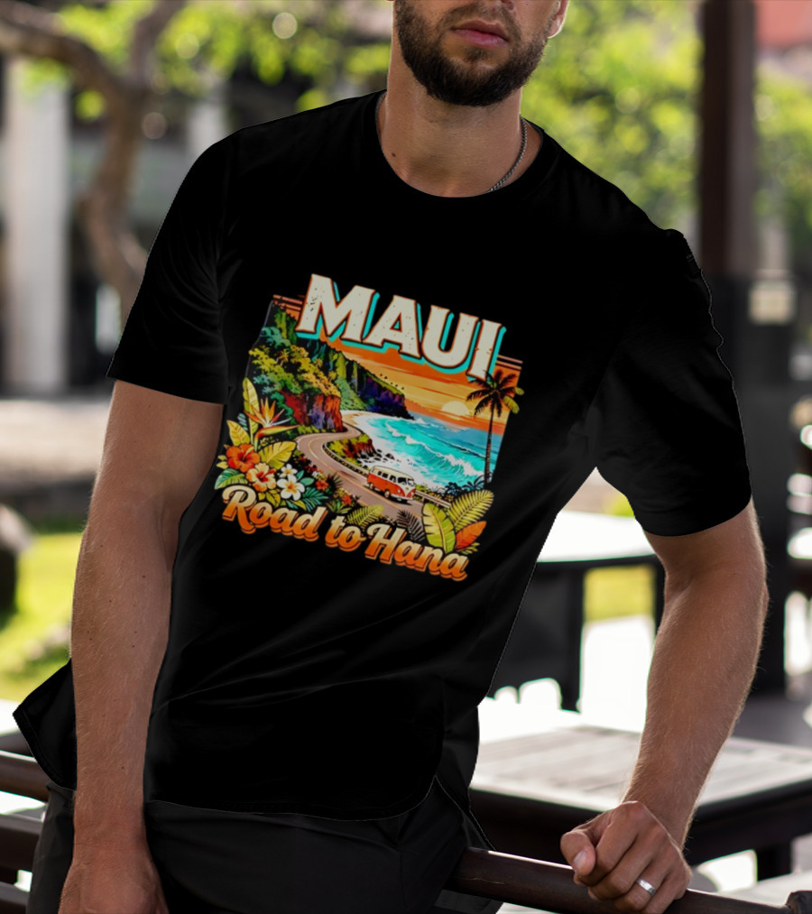 Maui Scenic Road To Hana Hawaii Tropical Adventure T-Shirt