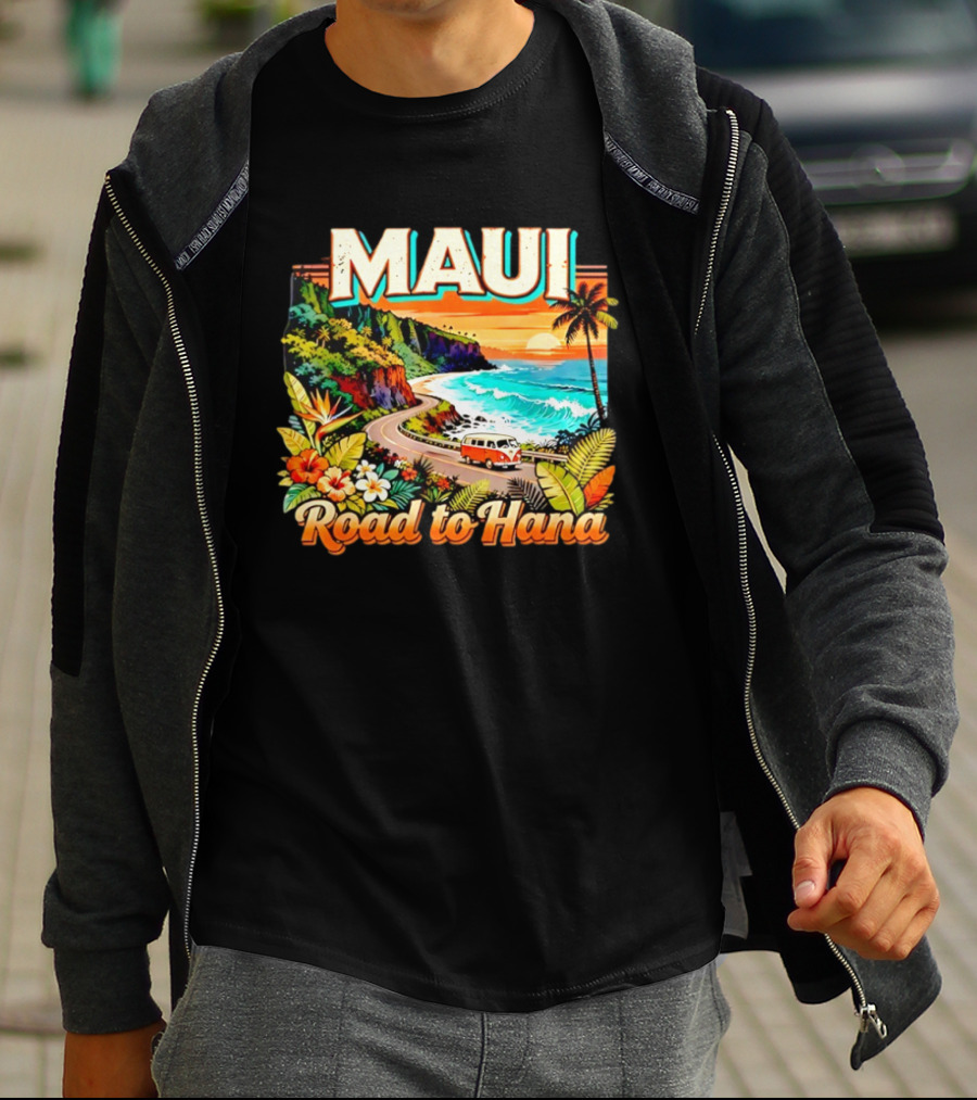 Maui Scenic Road To Hana Hawaii Tropical Adventure T-Shirt