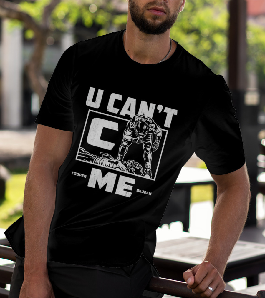 Philadelphia Eagles Cooper DeJean U Cant C Me Football Player T-Shirt