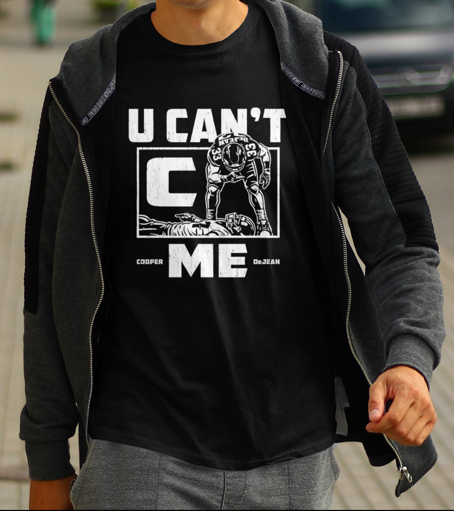 Philadelphia Eagles Cooper DeJean U Cant C Me Football Player T-Shirt