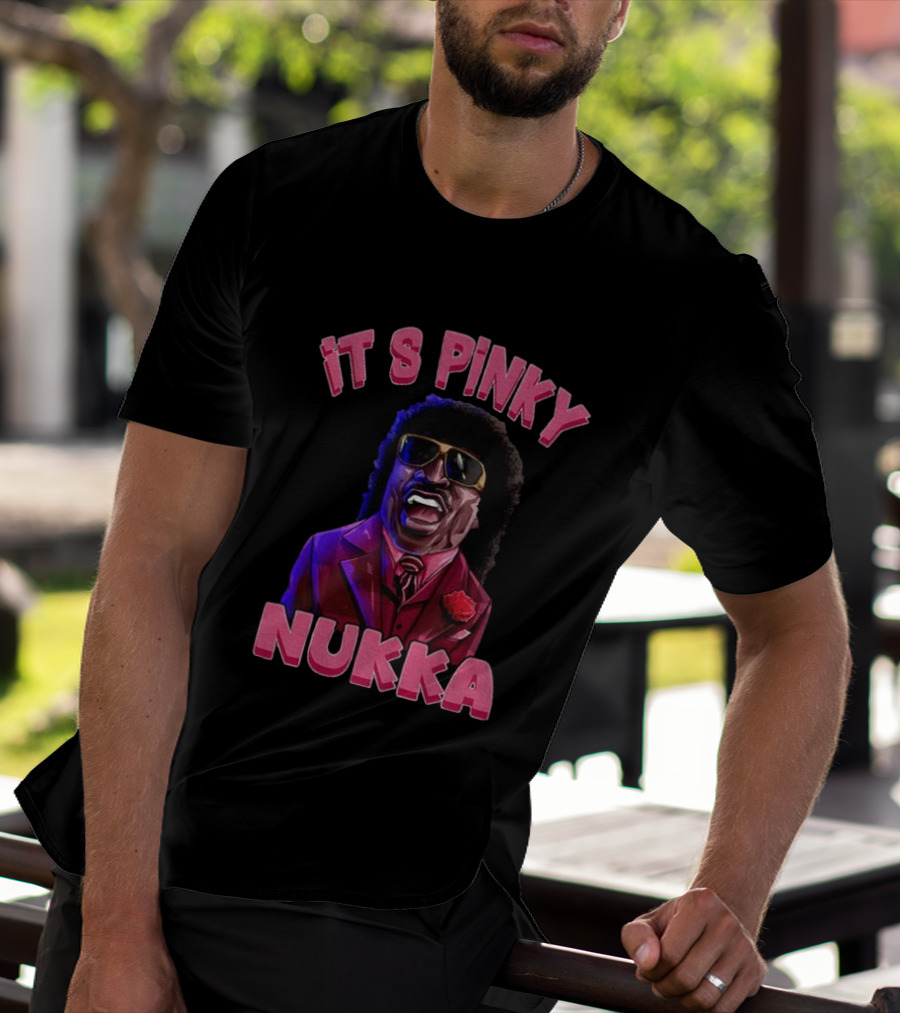 IT'S PINKY NUKKA Cartoon Vintage Style Afro Retro Suit Sunglasses T-Shirt